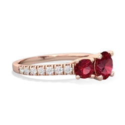 Garnet Pave Trellis 14K Rose Gold ring R5500