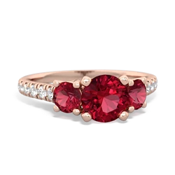 London Topaz Pave Trellis 14K Rose Gold ring R5500