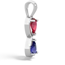 Lab Ruby Infinity 14K White Gold pendant P5050