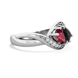 Lab Ruby Summer Winds 14K White Gold ring R5342