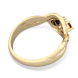 Lab Ruby Summer Winds 14K Yellow Gold ring R5342