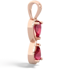 Lab Ruby Infinity 14K Rose Gold pendant P5050