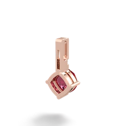 Lab Ruby Simply Elegant 14K Rose Gold pendant P2489