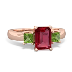 similar item - Three Stone Emerald-cut Trellis