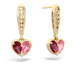 matching earrings - Filligree Heart