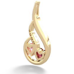 Lab Ruby Keepsake Curves 14K Yellow Gold pendant P5450