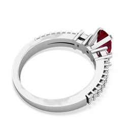 Lab Ruby Engagement 14K White Gold ring R26437VL