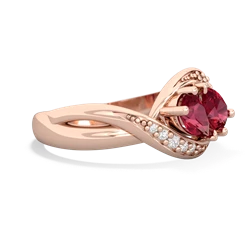 Lab Ruby Summer Winds 14K Rose Gold ring R5342