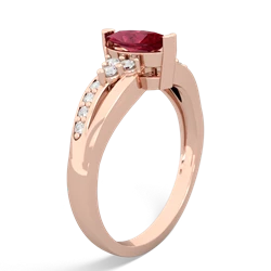 Lab Ruby Royal Marquise 14K Rose Gold ring R2343