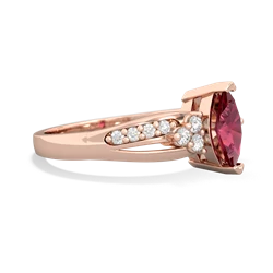 Lab Ruby Royal Marquise 14K Rose Gold ring R2343