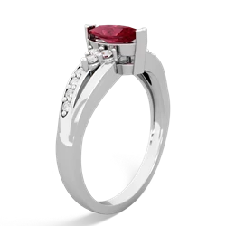 Lab Ruby Royal Marquise 14K White Gold ring R2343