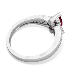 Lab Ruby Royal Marquise 14K White Gold ring R2343