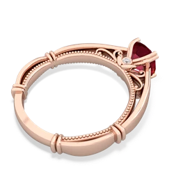 Lab Ruby Renaissance 14K Rose Gold ring R27806RD