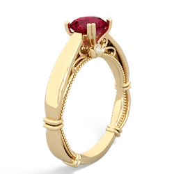 Lab Ruby Renaissance 14K Yellow Gold ring R27806RD