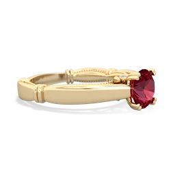 Lab Ruby Renaissance 14K Yellow Gold ring R27806RD