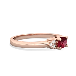 Lab Ruby Simply Elegant East-West 14K Rose Gold ring R2480