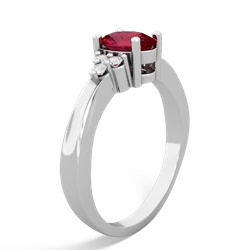 Lab Ruby Simply Elegant 14K White Gold ring R2113