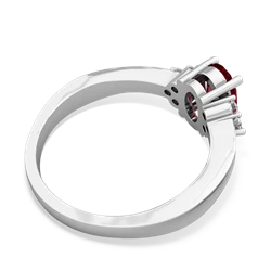 Lab Ruby Simply Elegant 14K White Gold ring R2113