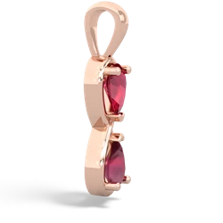 Lab Ruby Infinity 14K Rose Gold pendant P5050