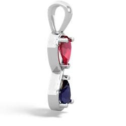 Lab Ruby Infinity 14K White Gold pendant P5050