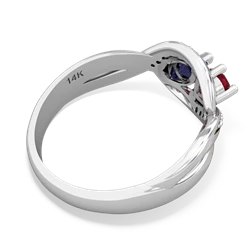 Lab Ruby Summer Winds 14K White Gold ring R5342