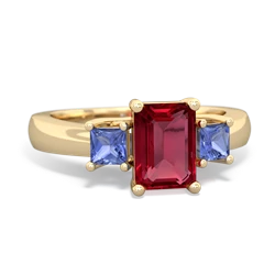 similar item - Three Stone Emerald-cut Trellis