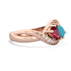 Lab Ruby Summer Winds 14K Rose Gold ring R5342