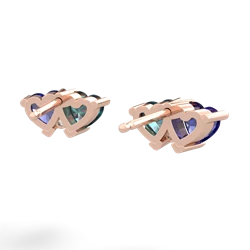 Lab Sapphire Sweethearts 14K Rose Gold earrings E5260