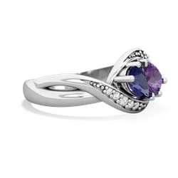 Lab Sapphire Summer Winds 14K White Gold ring R5342