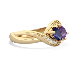 Lab Sapphire Summer Winds 14K Yellow Gold ring R5342