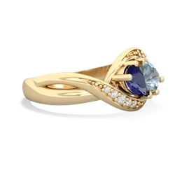 Lab Sapphire Summer Winds 14K Yellow Gold ring R5342