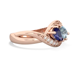 Lab Sapphire Summer Winds 14K Rose Gold ring R5342