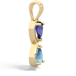 Lab Sapphire Infinity 14K Yellow Gold pendant P5050