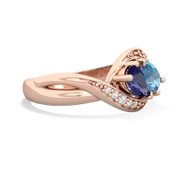 Lab Sapphire Summer Winds 14K Rose Gold ring R5342