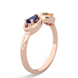 Lab Sapphire Infinity 14K Rose Gold ring R5050