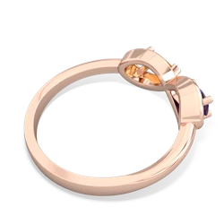 Lab Sapphire Infinity 14K Rose Gold ring R5050