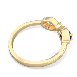 Lab Sapphire Infinity 14K Yellow Gold ring R5050