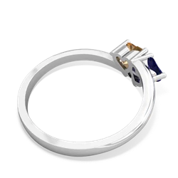 Lab Sapphire Sweethearts 14K White Gold ring R5260