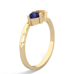 Lab Sapphire Sweethearts 14K Yellow Gold ring R5260