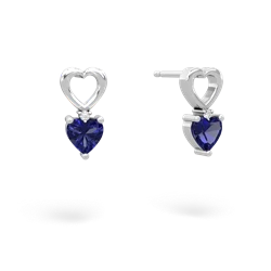 lab_sapphire love earrings