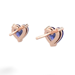 Lab Sapphire 6Mm Heart Stud 14K Rose Gold earrings E1862