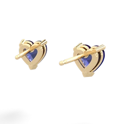 Lab Sapphire 6Mm Heart Stud 14K Yellow Gold earrings E1862