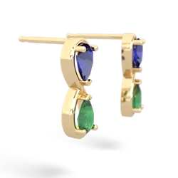 Lab Sapphire Infinity 14K Yellow Gold earrings E5050