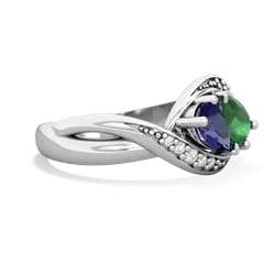 Lab Sapphire Summer Winds 14K White Gold ring R5342