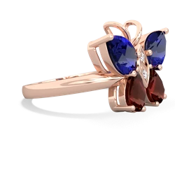 Lab Sapphire Butterfly 14K Rose Gold ring R2215