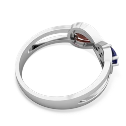 Lab Sapphire Diamond Infinity 14K White Gold ring R5390