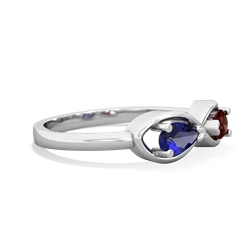 Lab Sapphire Infinity 14K White Gold ring R5050