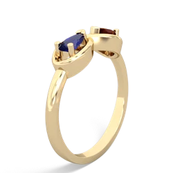 Lab Sapphire Infinity 14K Yellow Gold ring R5050