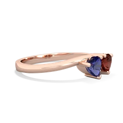 Lab Sapphire Sweethearts 14K Rose Gold ring R5260