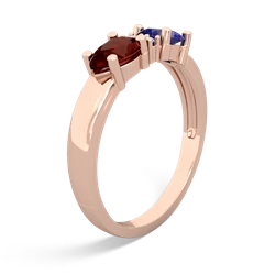Lab Sapphire Pear Bowtie 14K Rose Gold ring R0865